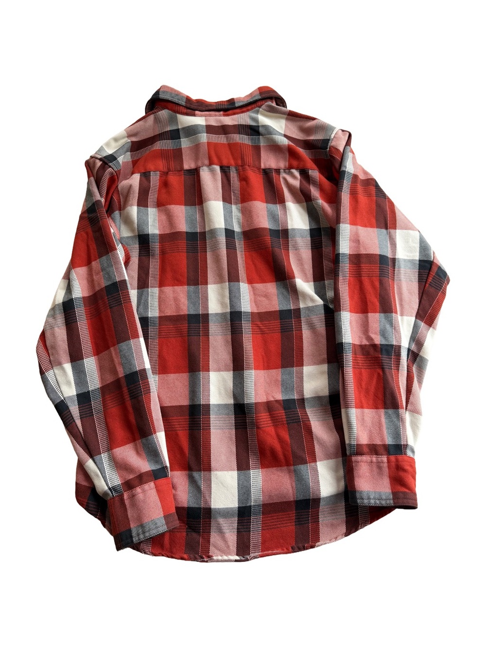Burton Dryride Red and Black Plaid Flannel Shirt Men M Lagenlook Oversized FLAW - Picture 3 of 6